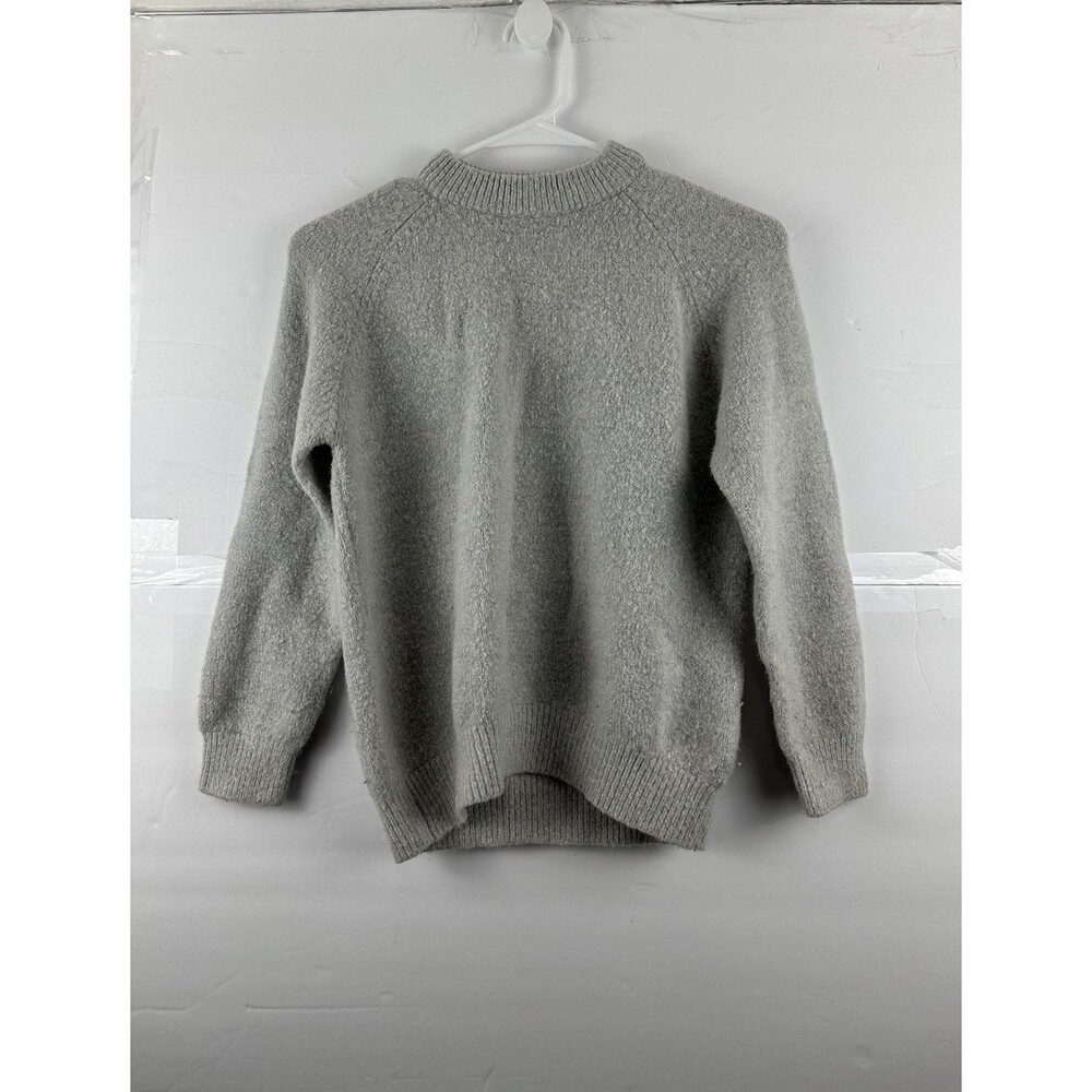 Zara Girls Grey Knit Sweater Size 11-12 152cm Crew Neck Long Sleeve